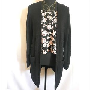 🛍 Halogen Black Long Cardigan (M)